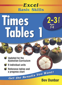 Excel Basic Skills Workbooks: Times Tables 1 Years 2-3 9781740200295