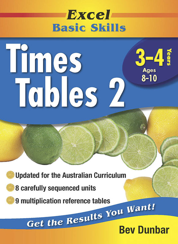 Excel Basic Skills Workbooks: Times Tables 2 Years 3-4 9781740200301