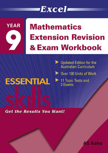 Excel Essential Skills: Mathematics Extension Revision & Exam Workbook Year 9 9781740200349