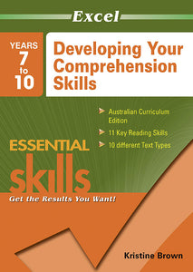 Excel Essential Skills Workbook: Developing Your Comprehension Skills Years 7-10 9781741250022