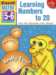 Excel Early Skills Maths Book 7: Learning Numbers to 20 Ages 5-6 9781877085949