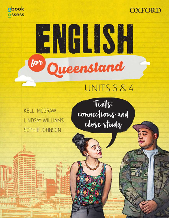 English for Queensland Units 3 & 4 Student book + obook assess 9780190313142