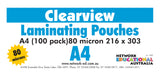 Clearview Laminating Pouches, 10 Packs of 100