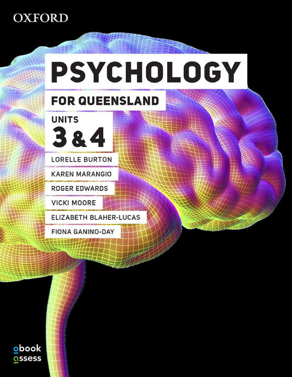 Psychology for Queensland Units 3 & 4 Student book + obook assess 9780190313340