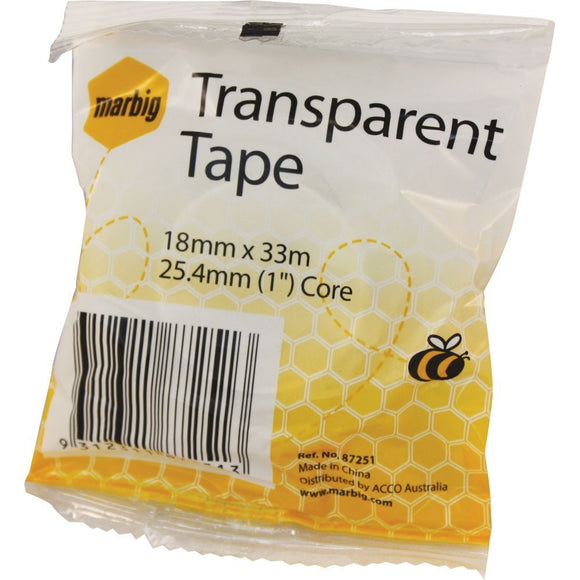 EXP650 Clear Office Tape 18mm x 33M 19329538002118