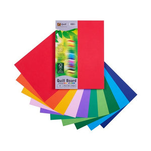 Quill XL MultiBoard 210 gsm A4 10 Assorted Colours (pack of 100) 9310703990265