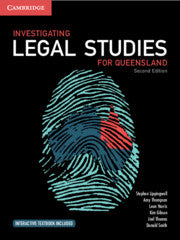 Investigating Legal Studies for Queensland 2nd Ed 9781108469500