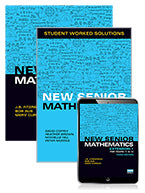 New Senior Mathematics Extension 1 Years 11 & 12 Student Book, eBook and Student Worked Solutions Book 9781488665998