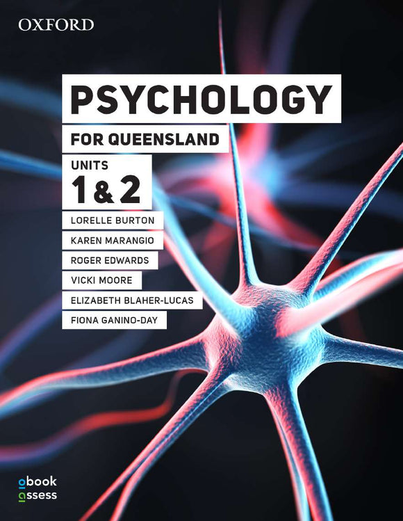 Psychology for Queensland Units 1 & 2 Student book + obook assess 9780190313296