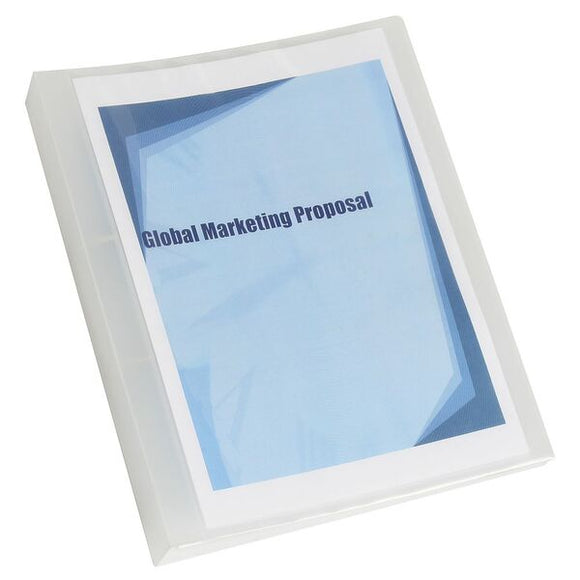 Marbig A4 2 D-Ring 25mm Binder with Insert Cover Clear